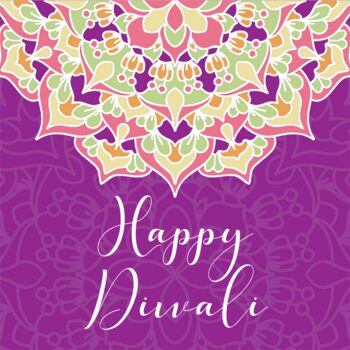 Diwali Bright Mandala Greeting Cards Six Pack, 4 of 8