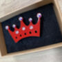 Red Crown Brooch, thumbnail 2 of 2