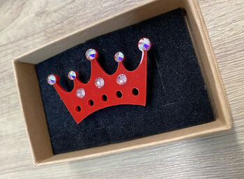 Red Crown Brooch, 2 of 2