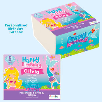 Mermaids Small Square Birthday Gift Box, 5 of 7