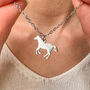 Horse Necklace With Birthstone, thumbnail 4 of 11