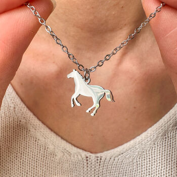 Horse Necklace With Birthstone, 4 of 11