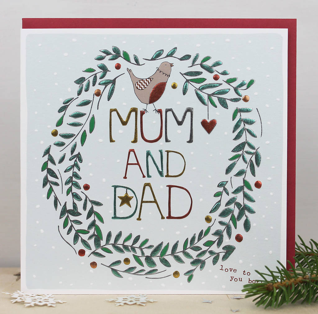 Christmas Card Mum And Dad By Molly Mae | notonthehighstreet.com