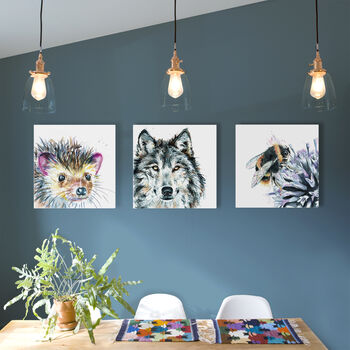 Inky Wolf Canvas Gallery Print, 5 of 9