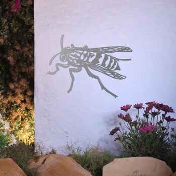 Wasp Metal Wall Art For Garden Decor And Nature Lovers, 6 of 10