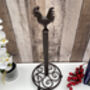 Brown Iron Cockerel Kitchen Roll Holder Metal Stand, thumbnail 6 of 10