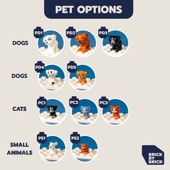 Personalised Pet And Owner Lego® Brick Minifig Display: Custom Photo Keepsake Gift, 9 of 9