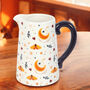 Autumn Harvest Moon Ceramic Flower Vase Jug, thumbnail 2 of 3