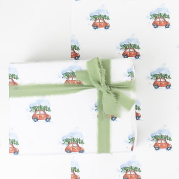 Premium Quality Coming Home For Christmas Car Gift Wrapping Paper, Superior Thickness, 3 of 3