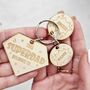 Personalised Wooden Superdad Child Family Tag Keyring, thumbnail 2 of 11