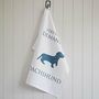 Wirehaired Dachshund Tea Towel, thumbnail 2 of 4