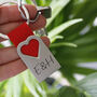 Personalised Heart Metal Keyring For Valentine's Day, thumbnail 1 of 10