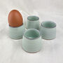 Fair Trade Minimalist Stoneware Conical Eggcup Saki Cup, thumbnail 8 of 11