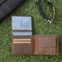 Personalised English Leather Brown Tan Leather Wallet, thumbnail 10 of 12