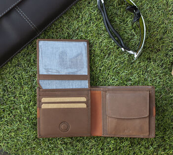 Personalised English Leather Brown Tan Leather Wallet, 10 of 12