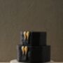 Handmade Black Leather Box Set With Brass Angel Wings, thumbnail 1 of 2