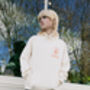 Everything Is Peachy Unisex Graphic Hoodie In Vanilla, thumbnail 3 of 4