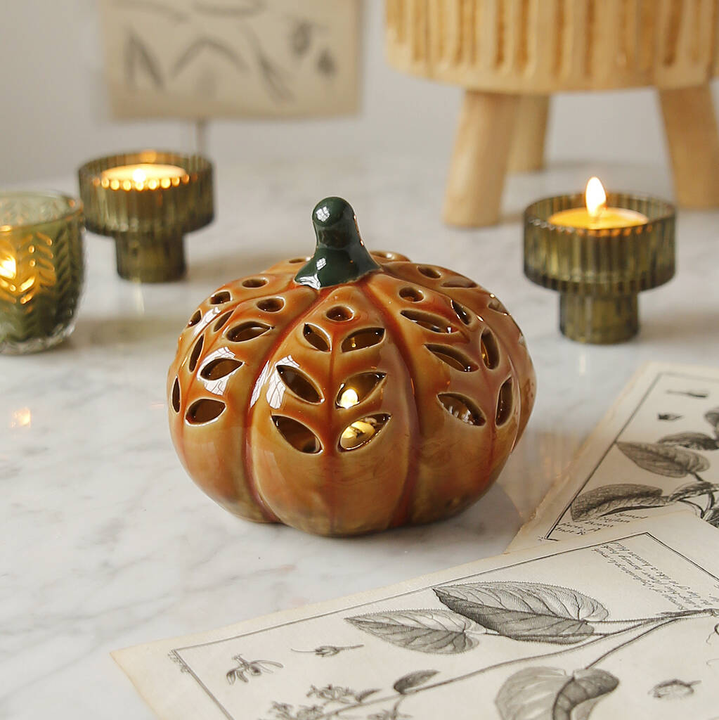 Autumn Leaves Cut Out Light Up Pumpkin, 1 of 2