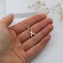 Breast Cancer Warrior Gift, Personalized Pink Ribbon Necklace, thumbnail 3 of 5