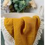 Personalised Baby Muslin Blanket In Honey Yellow, thumbnail 2 of 8