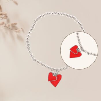 Letter Box Gifts Heart Necklace Bracelet And Keyring Gift Set, 4 of 7