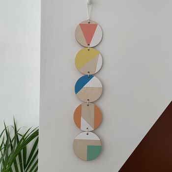 Bright Retro Geometric Wall Hanging Art, 2 of 7