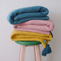Four Layers Cotton Gauze Muslin Throw Blanket, thumbnail 6 of 10