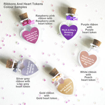 Personalised Wedding Favours Heart Bottles, 3 of 5