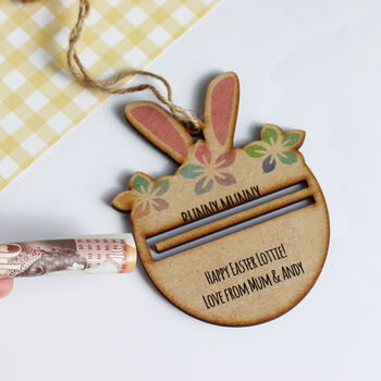 Personalised Easter Bunny Money Holder, 5 of 6