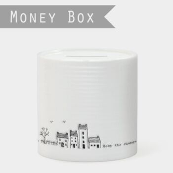 East Of India Porcelain Money Box Keep The Change, 2 of 2