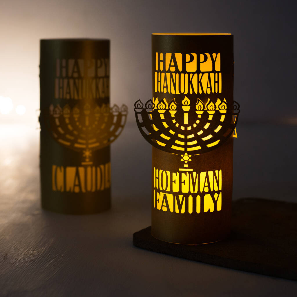 Personalised Happy Hanukkah Gift Lantern, 1 of 9
