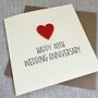 40th Wedding Anniversary Ruby Heart Card, thumbnail 2 of 2