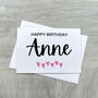 Large Print Personalised Love Heart Birthday Card, thumbnail 2 of 5