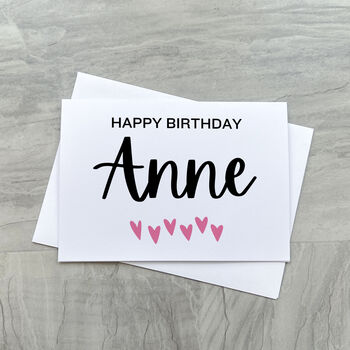 Large Print Personalised Love Heart Birthday Card, 2 of 5