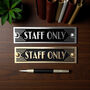 Staff Only Metal Door Sign Art Deco Or Modern, thumbnail 1 of 8