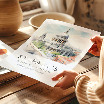 London Travel Poster Of St Paul's Cathedral, 2 of 7