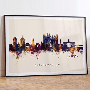 Peterborough Skyline Cityscape Art Print, 6 of 12