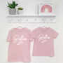 Besties Heart Matching Girls T Shirts In Pink, thumbnail 1 of 5