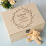 Personalised New Baby Large Wooden Memory Box, thumbnail 1 of 4