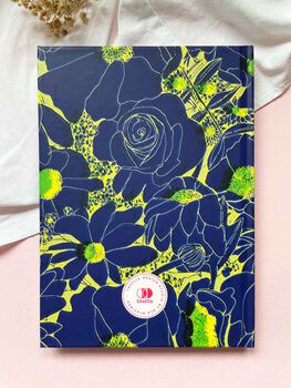 A5 Hardcover Lined Notebook With Bloom Floral Pattern, 2 of 4