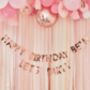 Rose Gold Personalised Birthday Banner, thumbnail 1 of 3