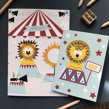 Circus Lion A5 Notebook Or Notebook Set, 2 of 10