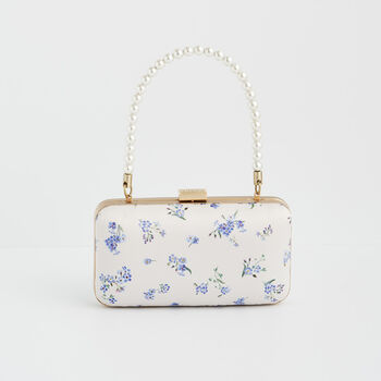 Cream Forget Me Not Pearl Handle Clutch, 4 of 7