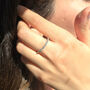 Aquamarine Moissanite Crystal Sterling Silver Ring, thumbnail 1 of 5