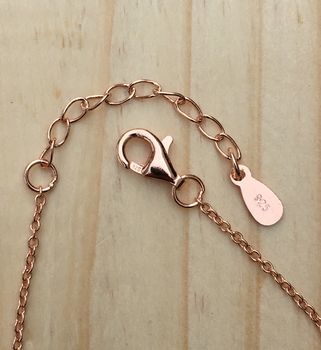 Small Infinity Necklace Rose Or Gold Plated 925 Silver, 6 of 8