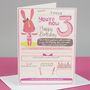3rd Birthday Personalised Card For Girls, thumbnail 3 of 3