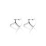 Sterling Silver Heart Stud Earrings, thumbnail 2 of 4