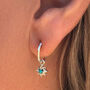 Guiding North Star Turquoise Mini Hoops Silver, thumbnail 1 of 7