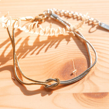 Infinity Knot Bracelet Gold And Silver Gift, 5 of 12