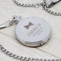 Personalised Silver Plated Groomsmen Icon Pocket Watch, thumbnail 4 of 7